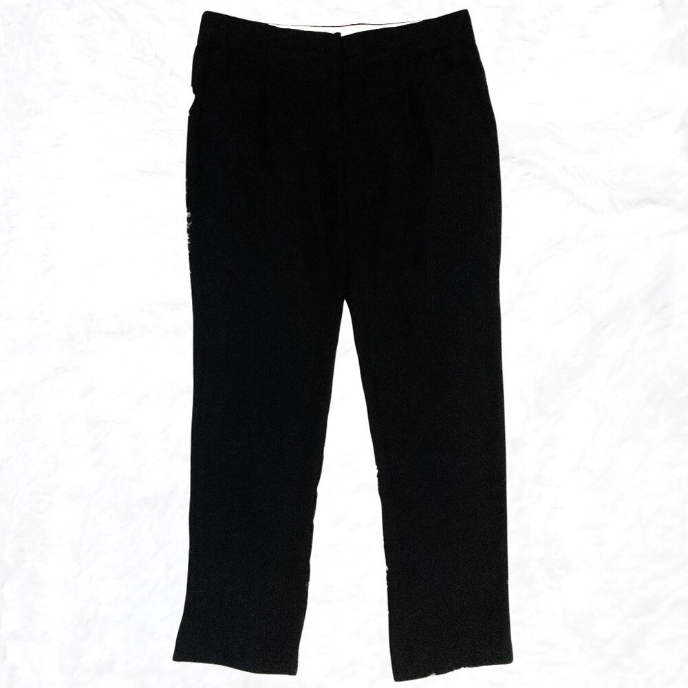 PURE ALFRED SUNG Black straight leg dress pants ~ 34W 35W LARGE XL 1X trousers